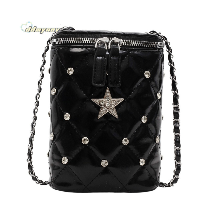 Minimalist Quilted Chain Phone for Women 2025 Summer New Fashion Texture Mini Versatile Shoulder Crossbody Bag ddmynov ddmynov ddmynov
