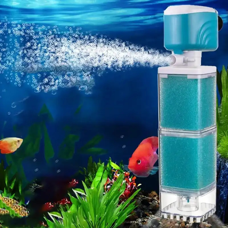 Sponge Filter Aquarium Internal Filter Water Purification Multi-functional Fish Tank Water Pump Wave Make Stool Sucker Air Pump 250613