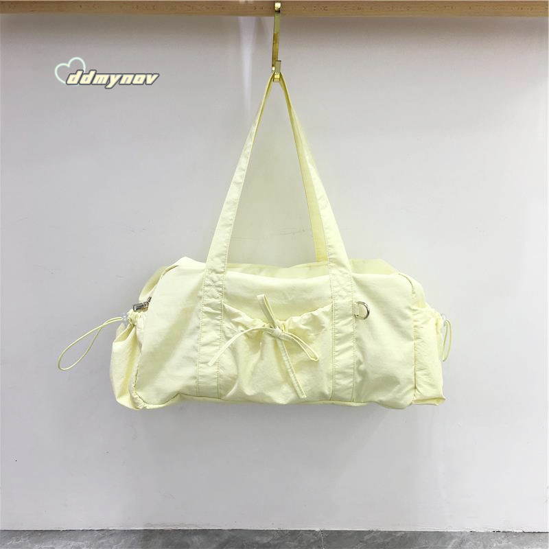 This Season Korean Niche INS New Bow Nylon Sports Casual Handbag Shoulder Tote Bag ddmynov