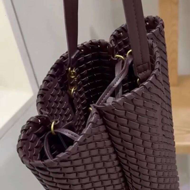 Women's Bags Designer Hand Woven Small Bucket Bags For Women Designer Handbag Purses New In PU Vintage With Inner Pocket Underarm Shoulder