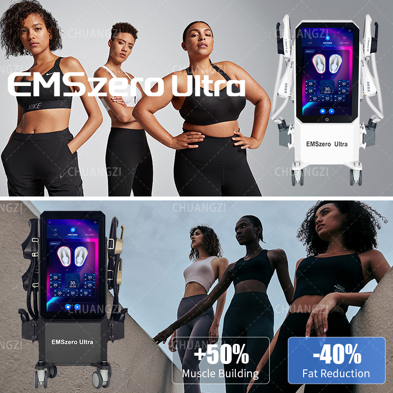EMSZERO Ultra 15 Tesla 6500W Vertical Large Screen Hi-Emt Slimming Muscle Engraving Body Sculpting Machine Salon