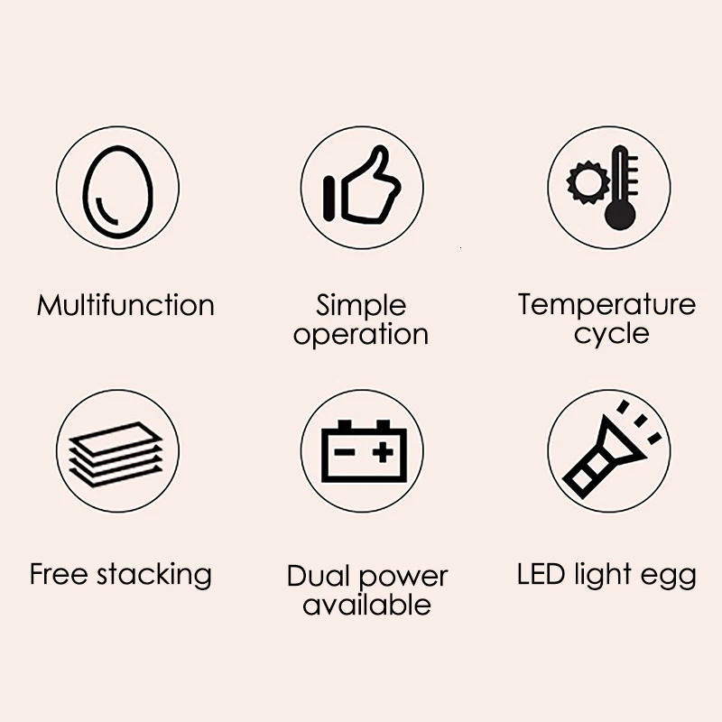 16 Eggs Farm Poultry Fully Automatic Turning Egg Incubator Dual-Electric Mini Household Brooder for Chicken Goose Duck Birds 250613
