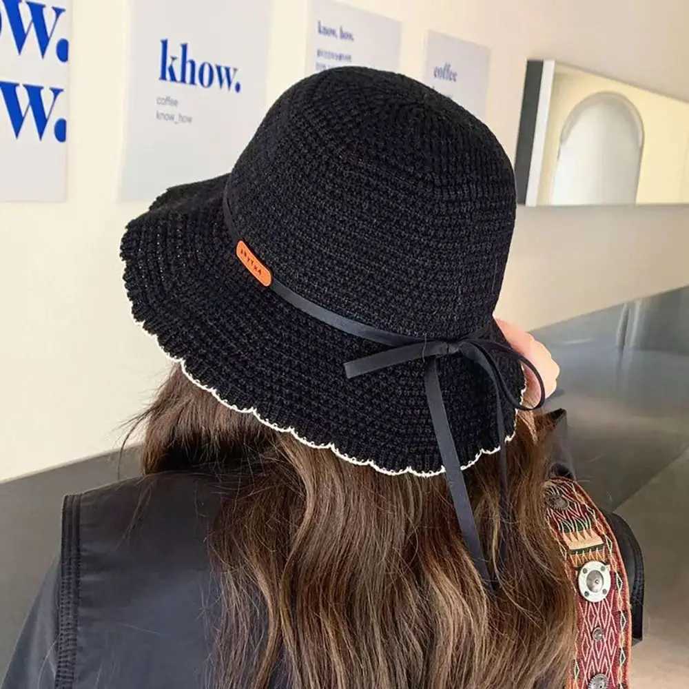 New Arrival Spring Summer Sun Hat Bow Tie Women Breathable Foldable Fisherman Hat Sun UV Protection Hiking Outdoor Beach Cap U250616