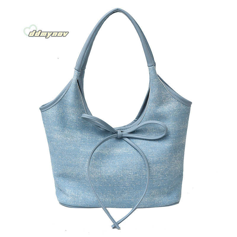 Unique Stylish Bowknot Tote for Women 2025 Spring Large Capacity Casual Versatile Commuter Shoulder Underarm Bag ddmynov ddmynov