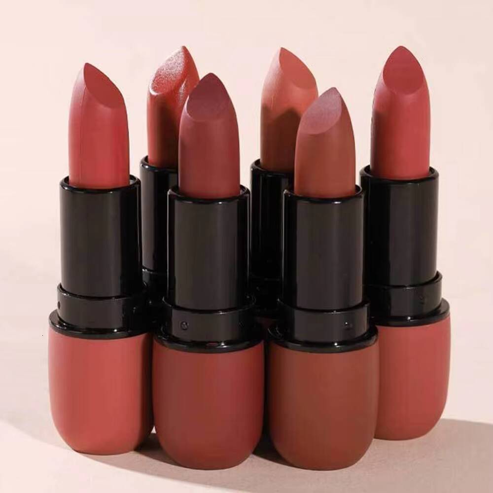 Fog Matte Lipstick Long Lasting Waterproof Stick Smudge-free Classic Highly Pigmented Velvet Finish Lip Tint Makeup Cosmetic happy