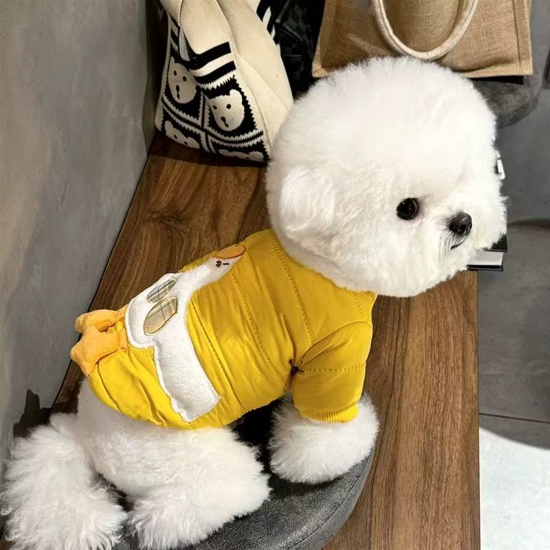 T476Pullable pet cotton coat Teddy Bichon Pomeranian Yorkshire cat small dog winter dog clothes thickened