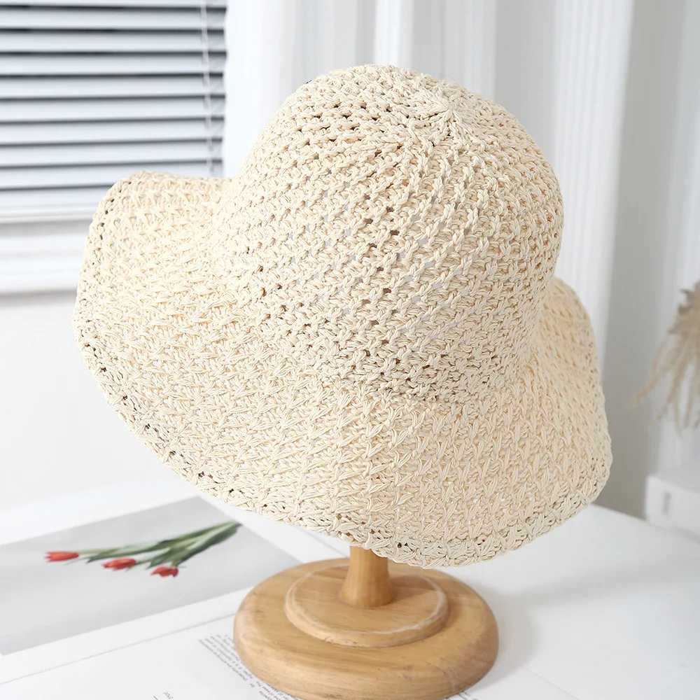 New Arrival Womens Summer Fisherman Hat Breathable Sun Protection Foldable Wide Brim Beach Sun Hat for Outdoor Travel Fashion Accessories U250616