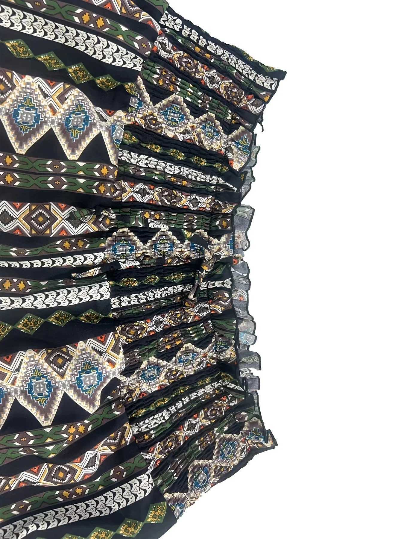 Plus Size 1XL-5XL Women Fashion Bohemian Ethnic Print Pants with Elastic Waist Loose Long Trousers Ladies Comfort Wide Leg PantsXJ250616