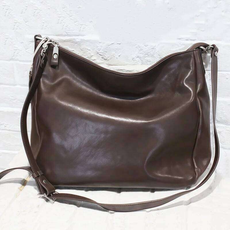 High Quality Leather Tote For Women 2025 New Vegetable-Tanned Cowhide Versatile Large Work Crossbody Shoulder Shopper Bag