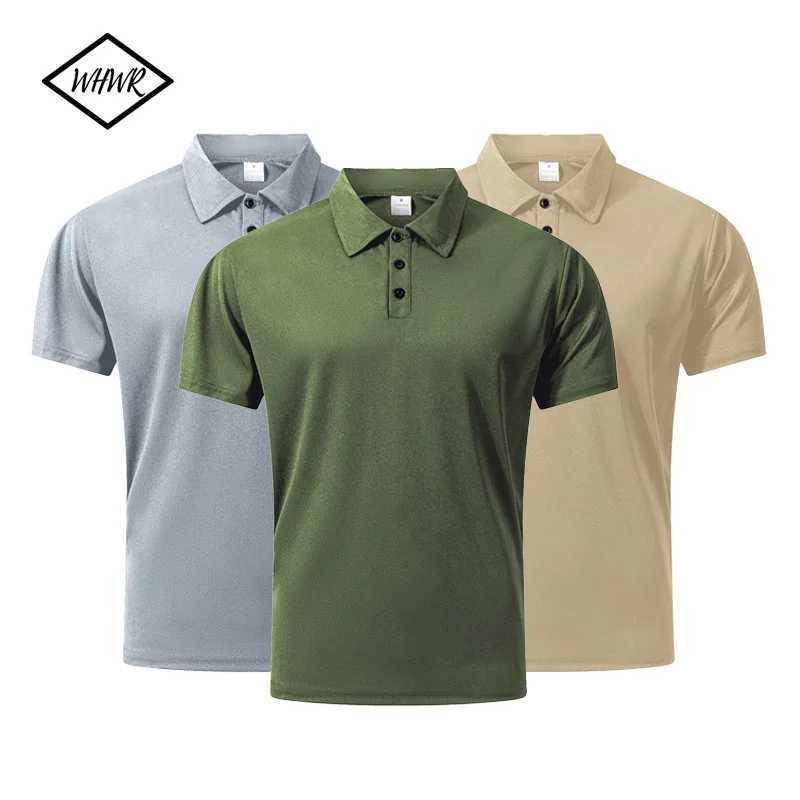New Mens Short Sleeve Polo Shirts Summer Trendy Breathable Loose Solid Color Slim Fit Casual T-shirt Basic Top Men Golf Shirts W250616