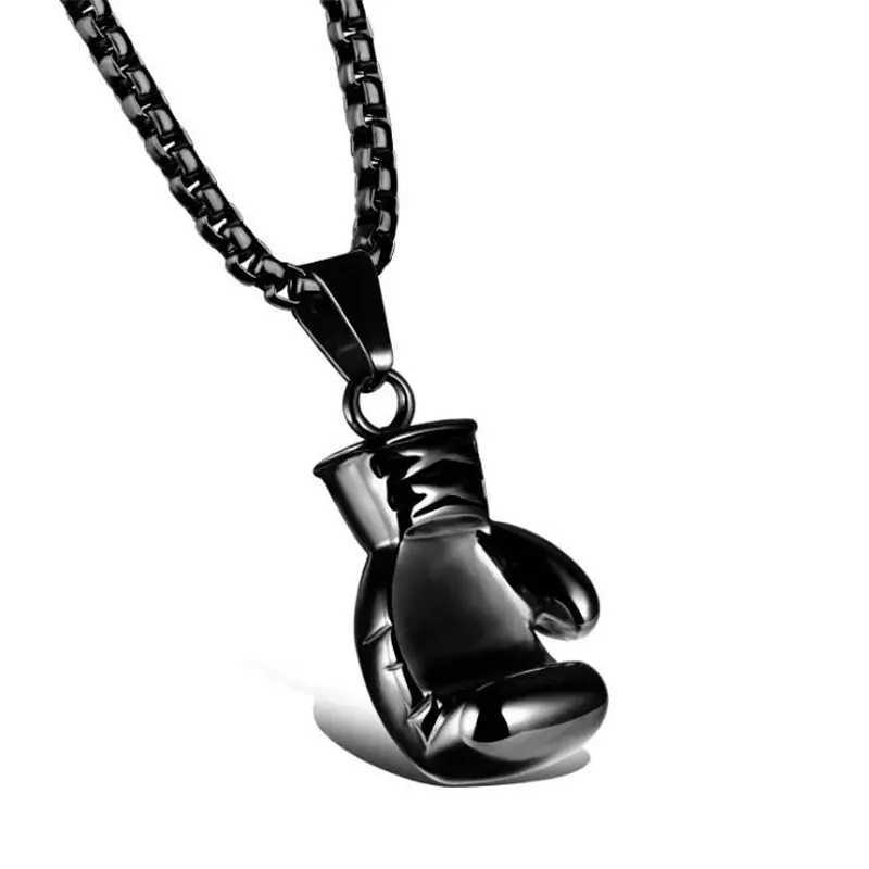 Boxing Gs Boxer Men Necklaces Pendants Chain Punk Tren for Boyfriend Stainless Steel Jewelry Creativity Gift Wholesale W250616