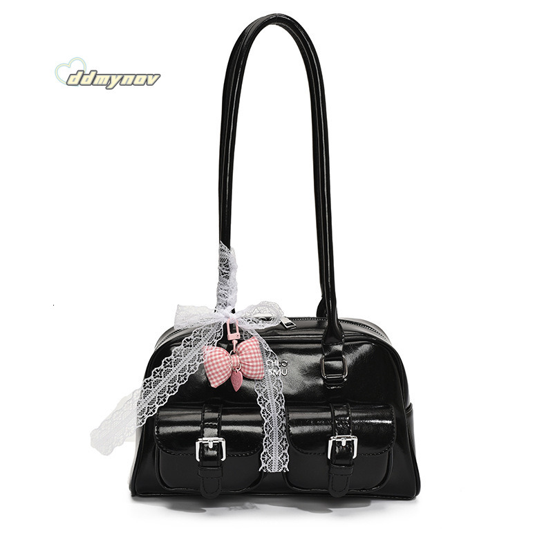 Korean Style Urban Simple Casual Underarm for Women 2025 Spring New Fashion Sweet Bowknot Shoulder Bag Trendy ddmynov ddmynov