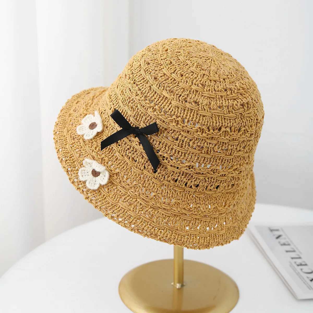 New Arrival Womens Bucket Hat Spring Summer Sun Protection Breathable Flower Beach Hat For Travel Outdoor Sun Hat Female U250616