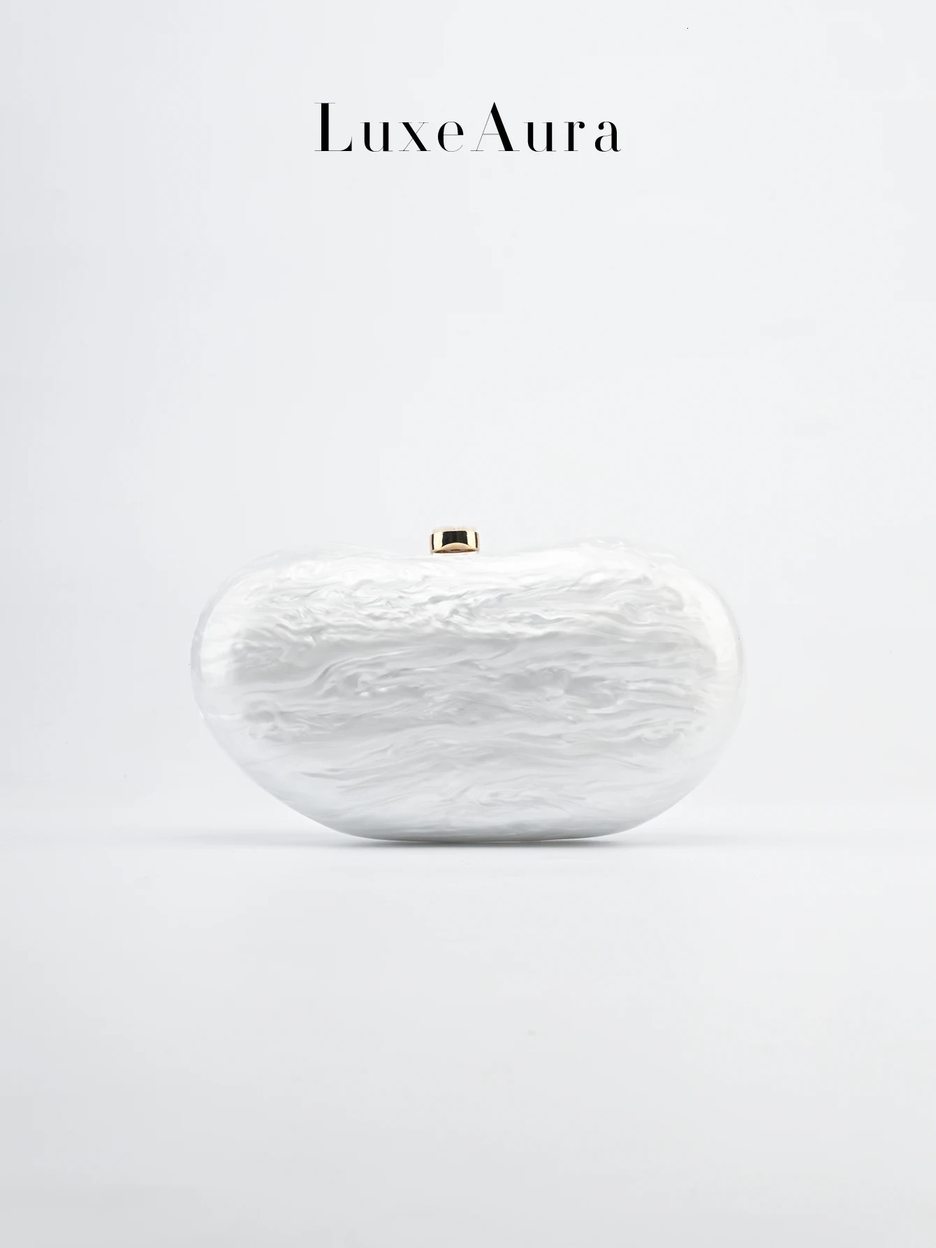 The Latest European and American Fashion a PearlLike Effect Marble Pattern Acrylic Bag 250614