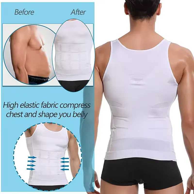 Men Compression Vest Slimming High-Performance Body Shaper Abs Abdomen Workout Tank Top Sleeveless Shapewear Belly Control Shirt W250616
