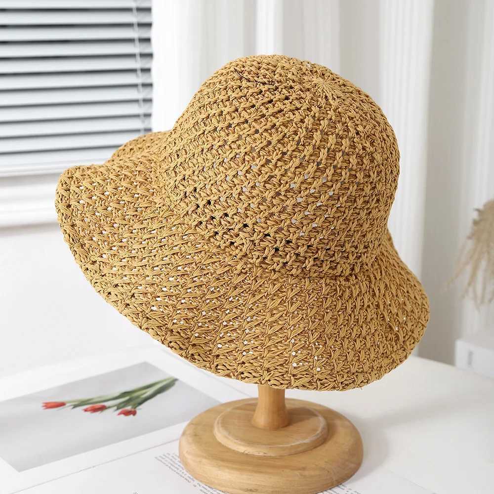 New Arrival Womens Summer Fisherman Hat Breathable Sun Protection Foldable Wide Brim Beach Sun Hat for Outdoor Travel Fashion Accessories U250616