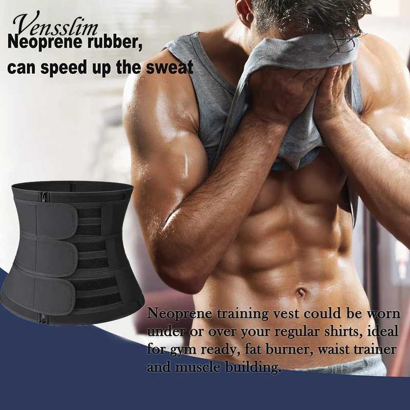 Men Waist Trainer Corset Slimming Belt Weight Loss Body Shaper Abdominal Trimmer Sweat Fat Burner Belly Girdle W250616