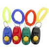 Wholesale Dog Pet Cat Puppy Button Click Clicker Training Trainer Aid Wrist Strap Guide pet dog cat trainer wristband ZZ