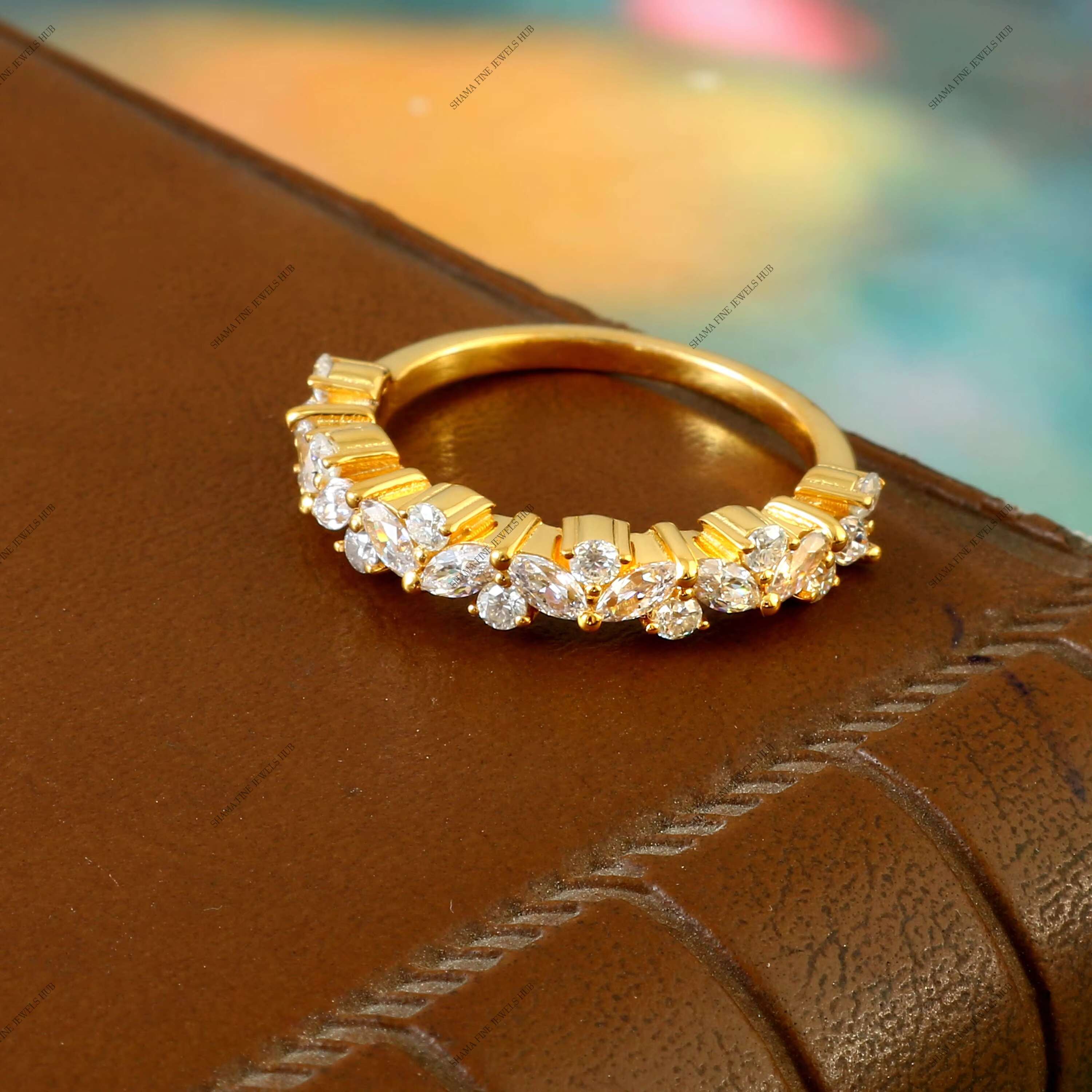 925 Sterling Silver Moissanite Engagement Anniversary Ring Bridal Promise Wedding Ring for Womens