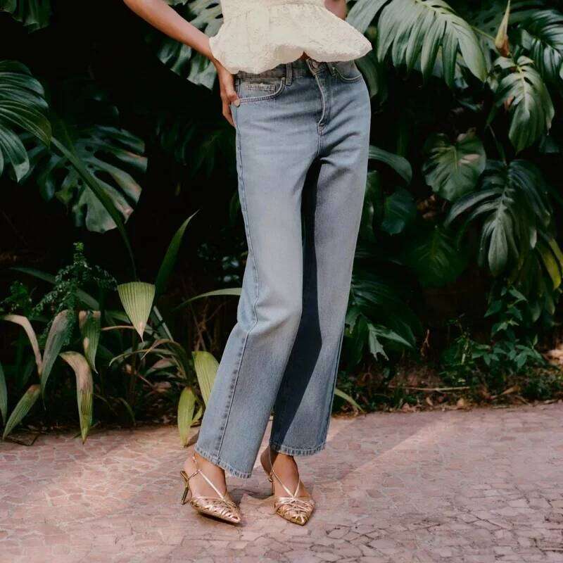 Gold Brand Heels Women Fashion Narrow Strap Hollow Thin High Heel Summer Sandals Sexy Pointed Toe Slingbacks Dress Shoes