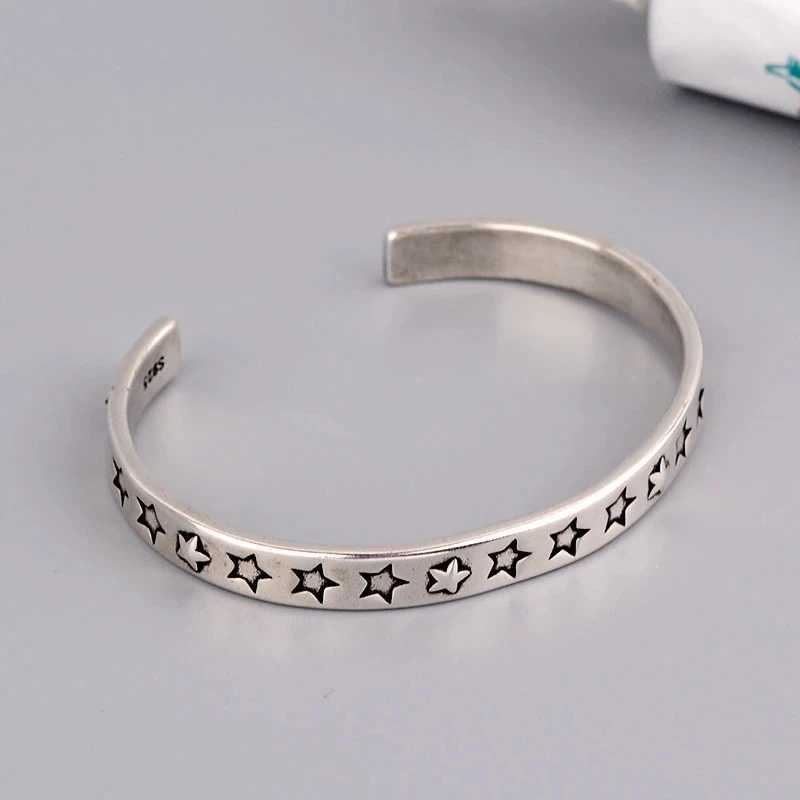 ENSHIR Silver Color Cuff Bangles for Women Wrist Waterproof Bangles Simple Jewelry Gift Z250616