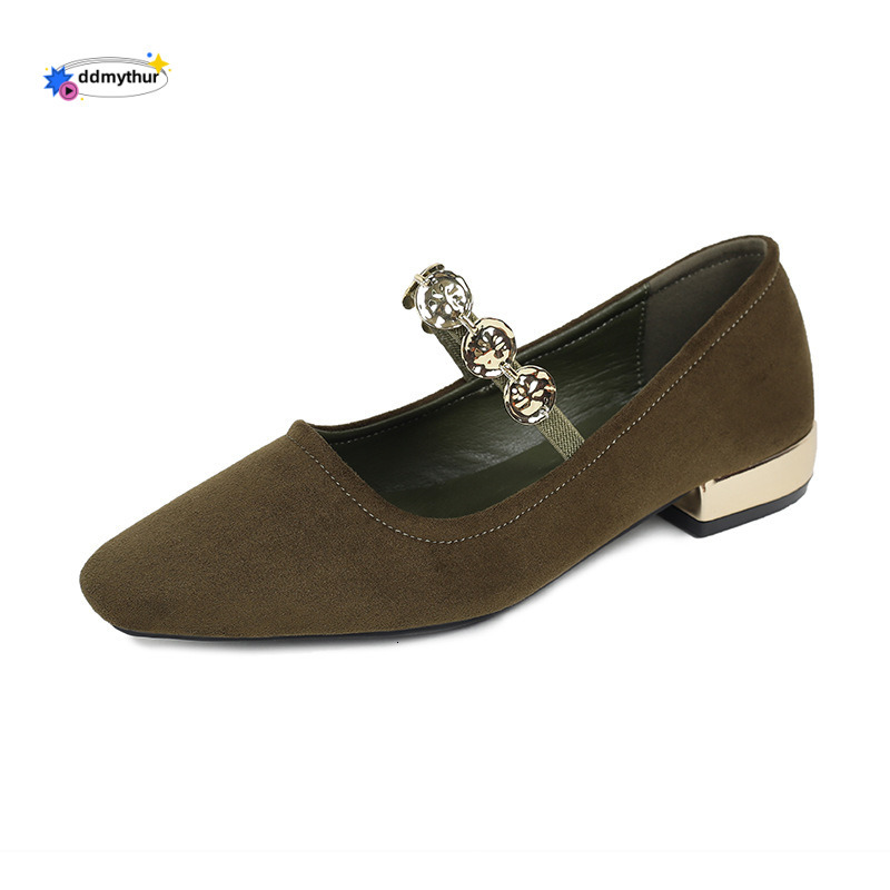 6328 Su Yinyin Same Style Jiangnan Girl ~ Square Toe Small Coin Flat Mary Jane Women Duobao Shoes Commuting ddmythur