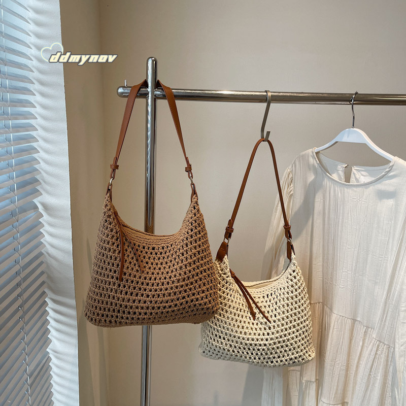 Summer Casual Straw Large Capacity Underarm for Women 2025 New Forest Style Literary Lazy Shoulder Crossbody Bag ddmynov ddmynov ddmynov