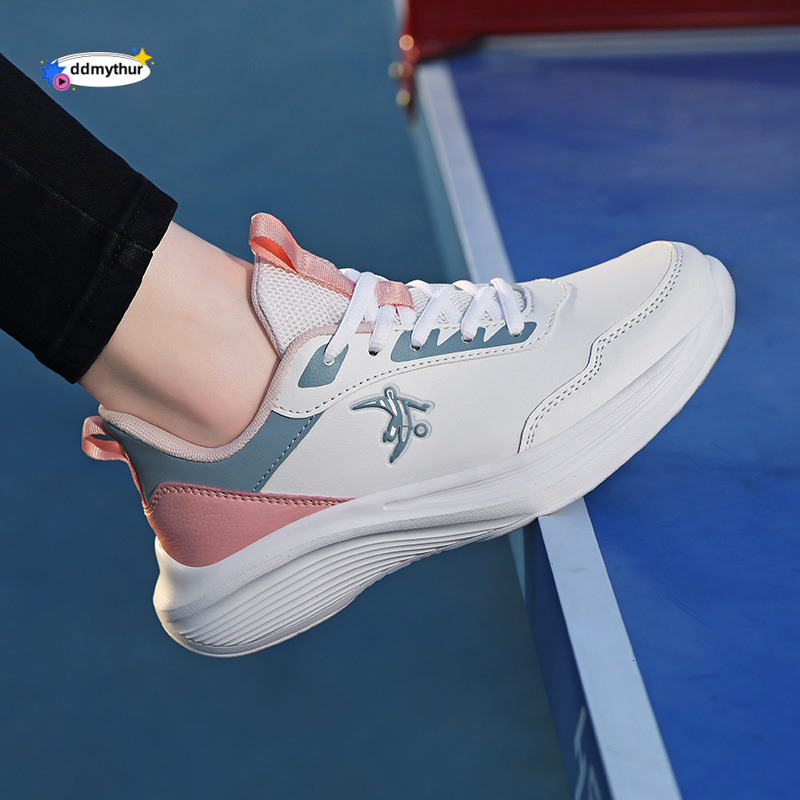 Jonidanlai Fashion Women's Autumn Waterproof Leather Sneakers Lightweight Soft Sole Non-Slip Casual Running Travel Shoes ddmythur