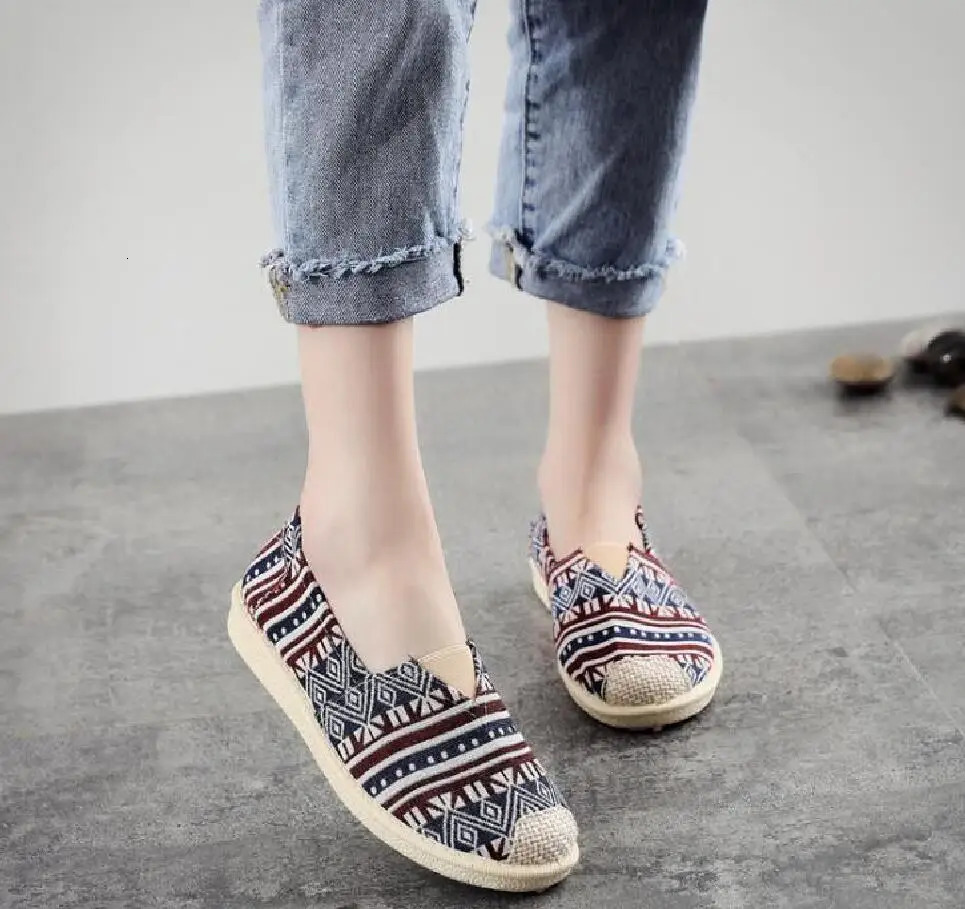 womens casual canvas shoes female student fisherman flat shoes old Beijing cloth shoes 250613