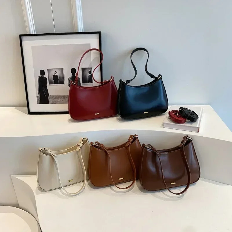 Red Underarm Shoulder Bags for Women Texture Leather Crossbody Bag er Wedding Bride Handbags Sling Bag 250609