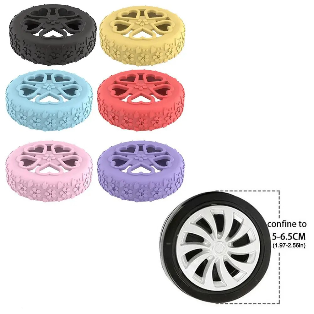 8Pcs Luggage Wheels Protector Rings Silicone Accessories Cover For Most Reduce Noise Travel Luggage 250616