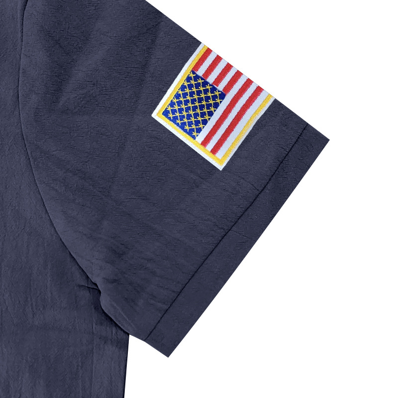 Mens designer polo Breathable linen heavy-duty embroidered lapel loose POLO shirt with short sleeves European code: S-3XL