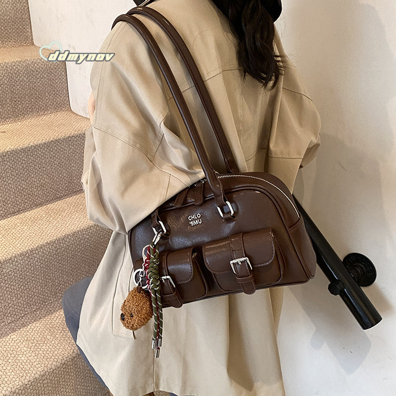 Underarm for Women Autumn Winter 2024 New Trendy Niche Handheld Bowling Ball Large Capacity Commuter Bag ddmynov ddmynov