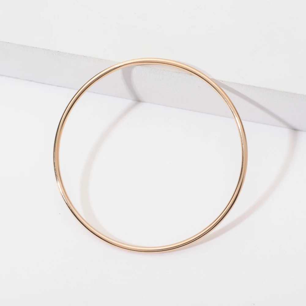 ZMZY Stainless Steel Classic Round Single Circle Bangle Simple Closed Thin Wire Charm for Women Jewelry Gift Z250616