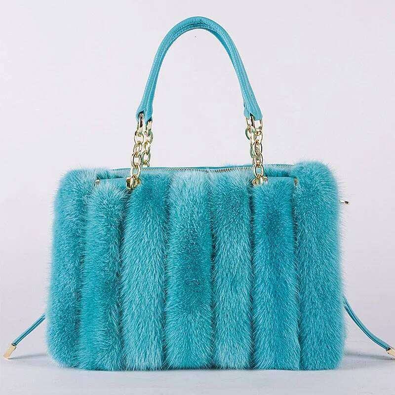 Mink Fur Capacity Simple Stylish Ladies Handbag Luxurious Design For Women s Bags High End Bag Sac De Luxefemme
