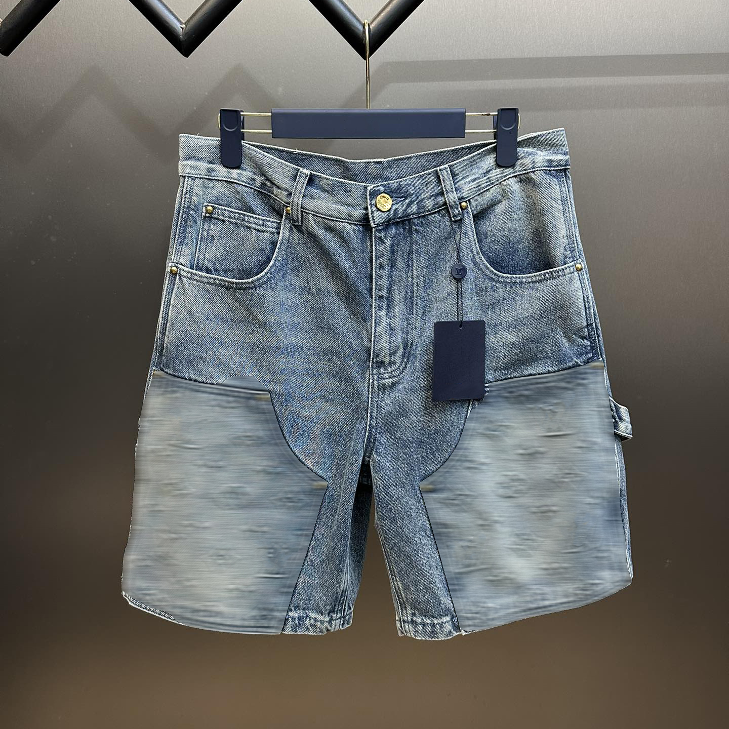 Designer Men's Jeans Denim Shorts Relief Letter Pattern Vintage Luxury Casual Washed Jorts Women