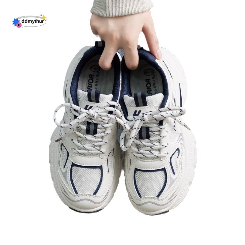 Warrior Thick-Soled Dad for Women 2025 Summer New High-Value Versatile Mesh Breathable Ins Height-Increasing Casual Shoes ddmythur