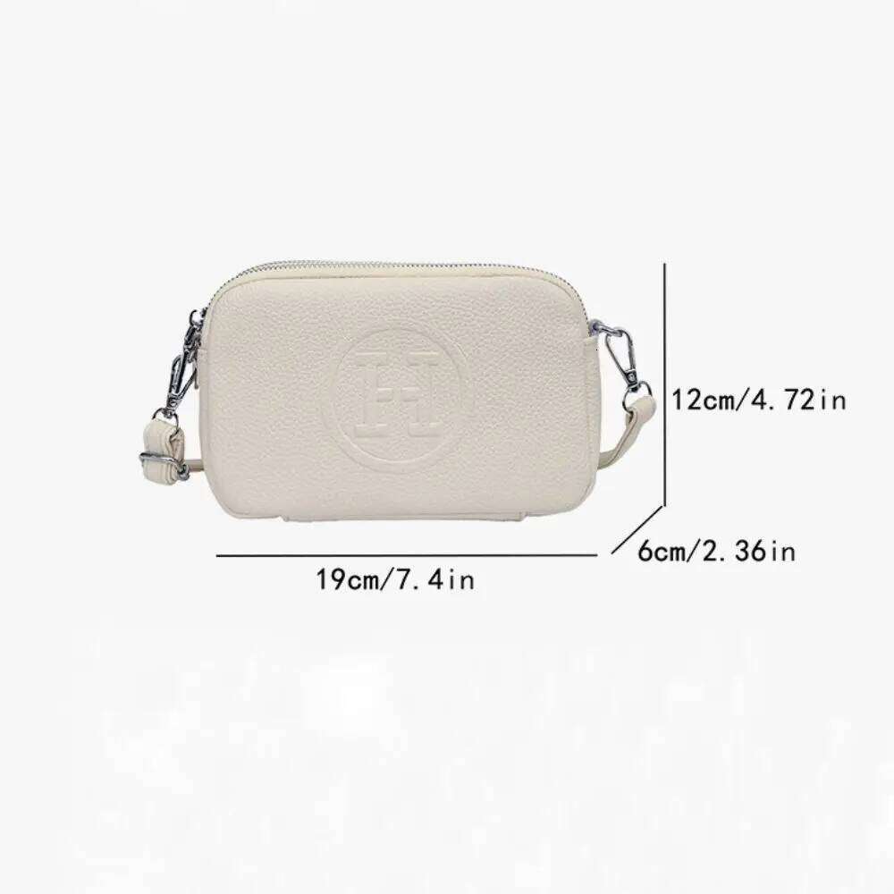 Retro Solid Color Women's Handbag Soft Cow Leather Messenger Phone Durable Single Shoulder Bag