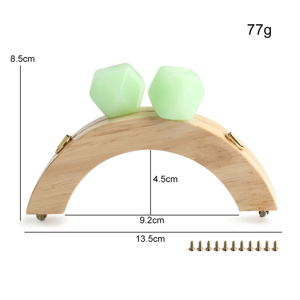 Nolvo World Wooden Bag Handle Closure Kiss Clasp Purse Screws Frame Replace Handbags Wallets Brackets DIY Sewing Accessories 250616