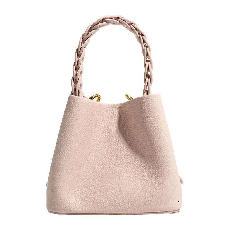 Jonlily Women Genuine Leather Shoulder Female Handbag Totes Small Bucket Casual Crossbody Bag Daybag Purse -KG1640