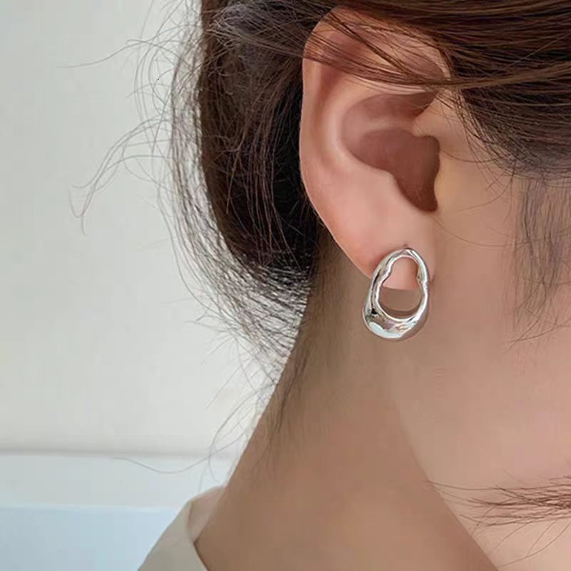 Fashion Style Personality Geometric Irregular Earrings for Women Titanium Steel Non-Fading Jewelry