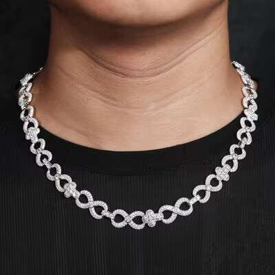 Unisex 925 Chains Cross Necklaces Moissanite Cuban Chain For Men Hip Hop Jewelry