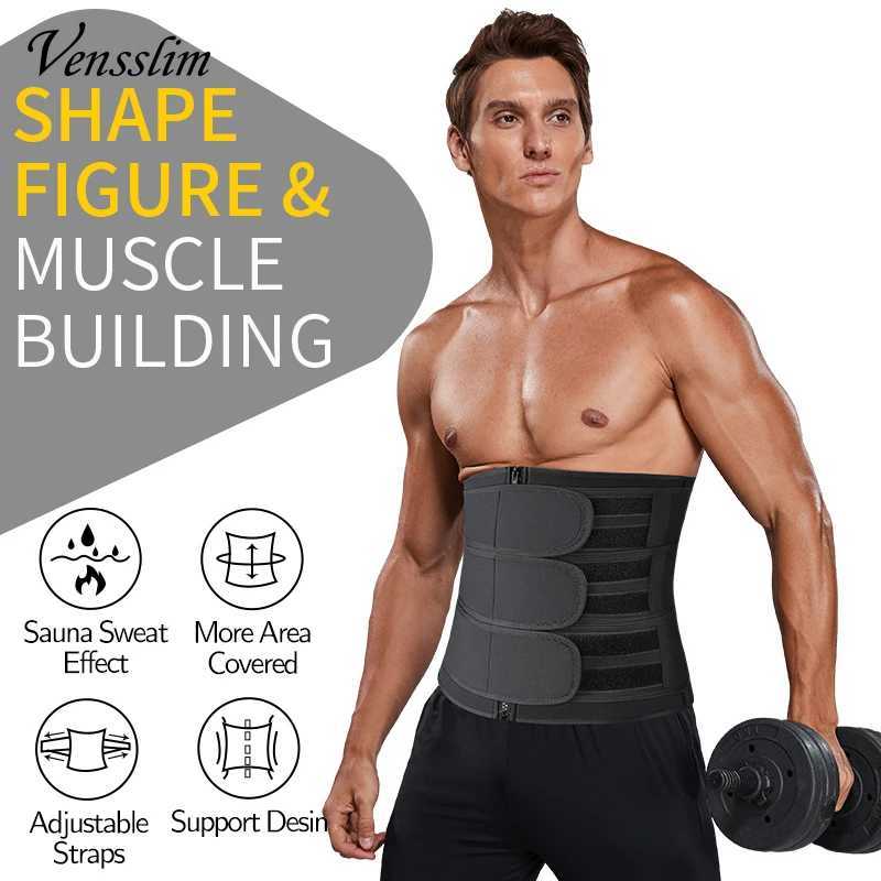 Men Waist Trainer Corset Slimming Belt Weight Loss Body Shaper Abdominal Trimmer Sweat Fat Burner Belly Girdle W250616