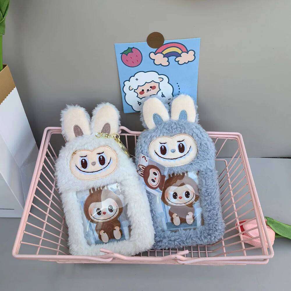 Hot Selling Labubu Cartoon Keychain Purses Kawaii The Monsters Photo Album Bags Wallet Bank Card Storage Bag Keyrings Accessories Gifts Designer Bags