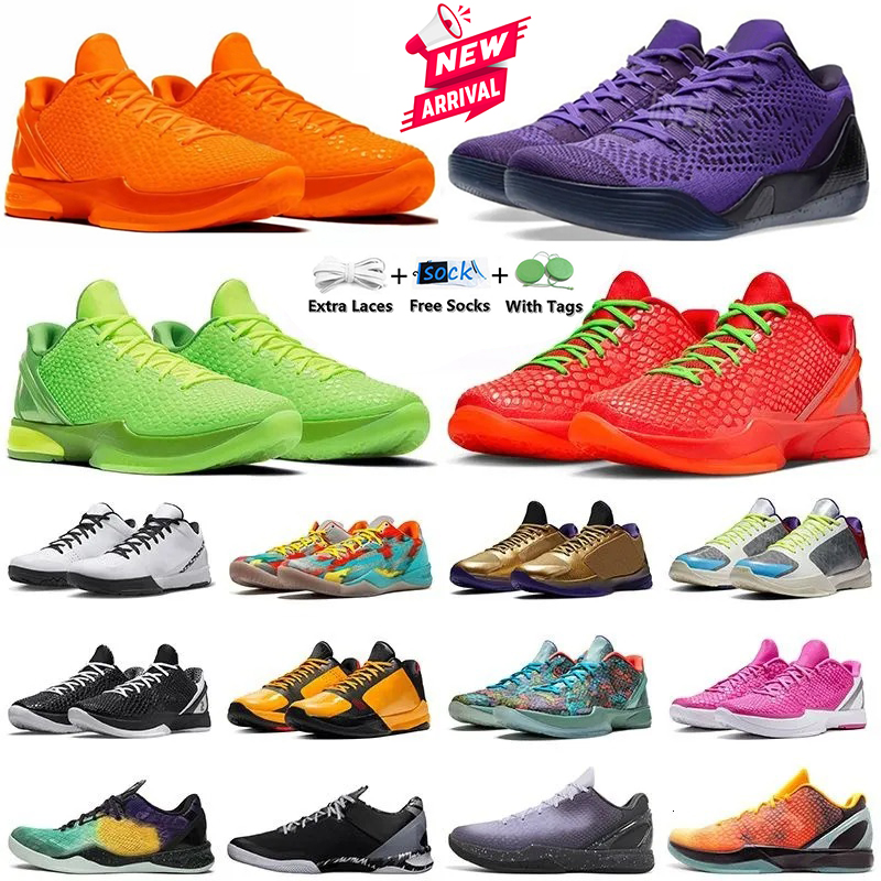 Mamba 6 9 Reverse Grinch Basketball Shoes Sports Sneakers Moonwalker Total Orange Mambacita Eybl Think Pink Aqua Gold Purple Triple White Men Trainers