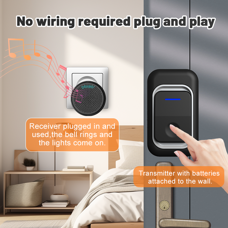 Waterproof Long-Range Wireless USB Doorbell - Easy to Install & Durable
