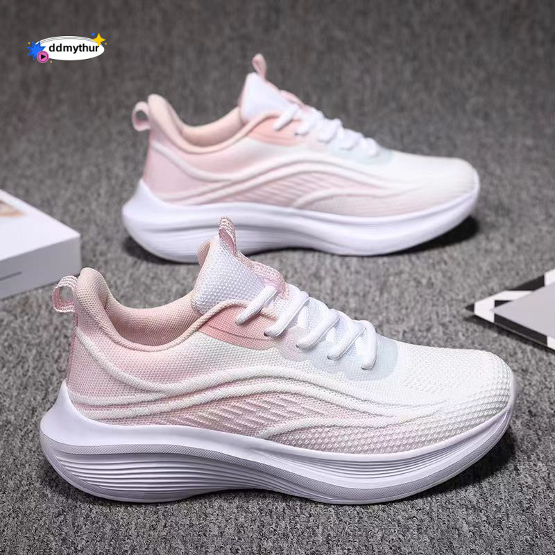 Brand Women's Sports Women Summer New Shock Absorption Soft Sole Mesh Casual Breathable Running Shoes ddmythur