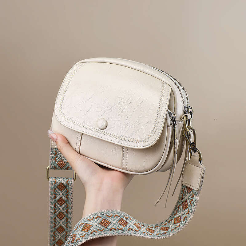 Crossbody For Women New Summer Genuine Leather Small Round Single Shoulder Casual Mini Bag