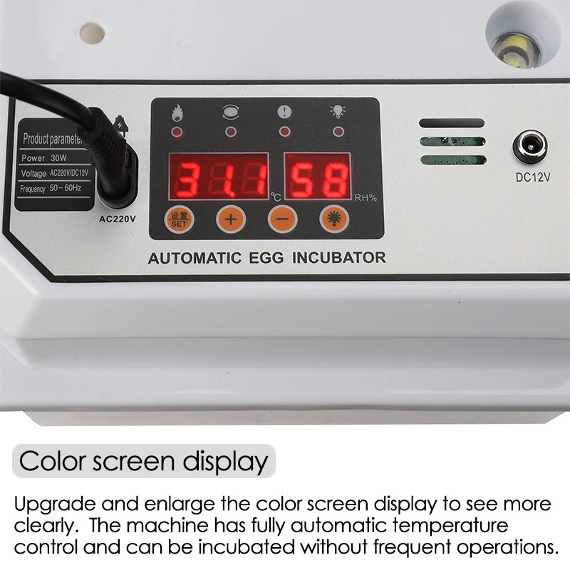 16 Eggs Farm Poultry Fully Automatic Turning Egg Incubator Dual-Electric Mini Household Brooder for Chicken Goose Duck Birds 250613