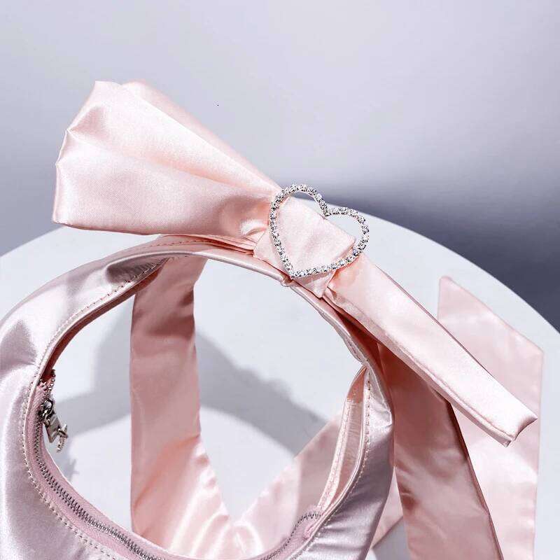 Women's Bags Designer Royal Evening Bags For Women Designer Handbag And Purse New In Satin Bow Tie Ribbon Heart Imitation Dia Shoulder